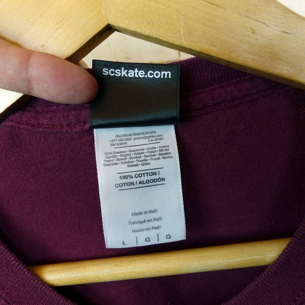 Santa Cruz Skateboards Shirt Mens L Burgundy Classic Dot Graphic Tee Skate 90s - Picture 11 of 12